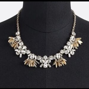 Jcrew Crystal bouquet Statement necklace